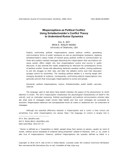Misperceptions as Political Conflict: Using Schattschneider`s Conflict
