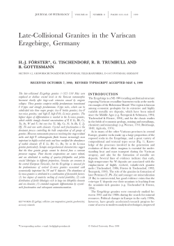 Late-Collisional Granites in the Variscan