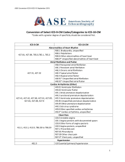 Conversion of Select ICD-9-CM Codes/Categories to ICD-10-CM