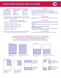 advertising printing specifications