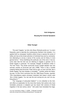 Irish Antigones - Monash Arts