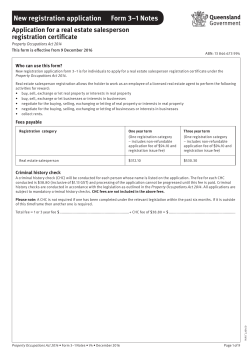 New registration application Form 3&ndash;1 Notes