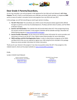 Dear Grade 5 Parents/Guardians,