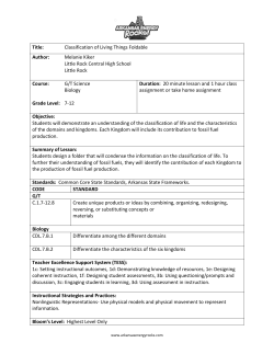 Classification of Living Things Foldable