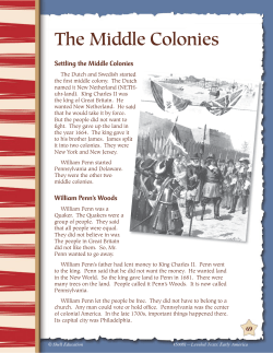 Settling the Middle Colonies