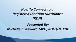 How To Connect to a Registered Dietitian Nutritionist (RDN