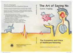 The Art of Saying No The Art of Saying No