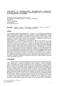 comparison of homoeologous recombination frequency between