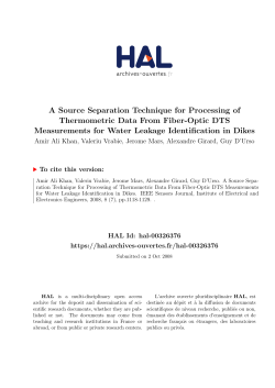 A Source Separation Technique for Processing of Thermometric