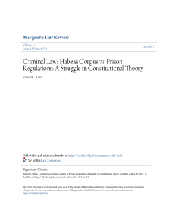 Habeas Corpus vs. Prison Regulations