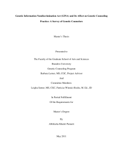 Genetic Information Nondiscrimination Act (GINA)