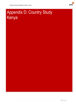 Appendix D: Country Study Kenya