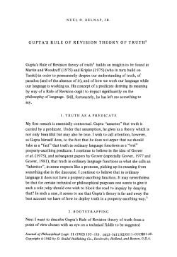 Gupta`s rule of revision theory of truth