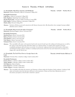 Schedule of Concurrent Sessions