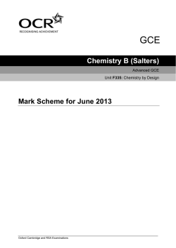Mark scheme - Unit F335 - Chemistry by design - June