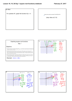 Lesson 18, 19, 20 Day 1 square root functions.notebook