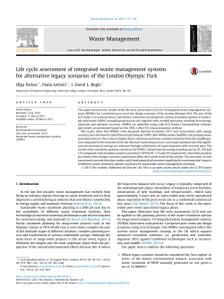 Life cycle assessment of integrated waste management systems for