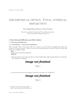 Geometrical optics: Total internal reflection