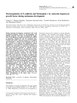Downregulation of E-cadherin and Desmoglein 1 by