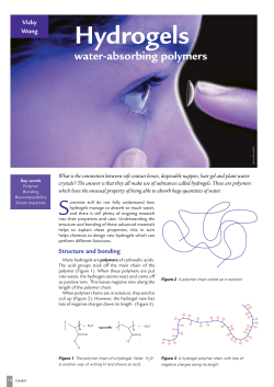 Hydrogels - water-absorbing polymers
