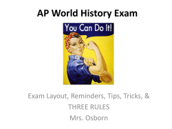 AP World History Exam
