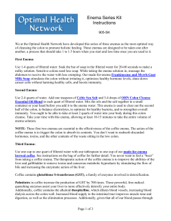 Enema Series Kit Instructions