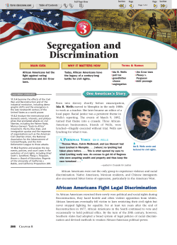 Segregation and Discrimination - San Leandro Unified School District