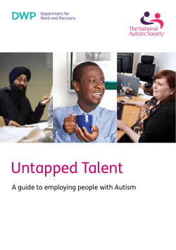 Untapped Talent - A guide to employing people with Autism