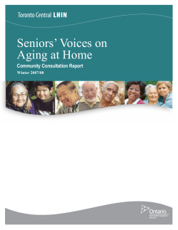 Seniors Voices - Toronto Central LHIN