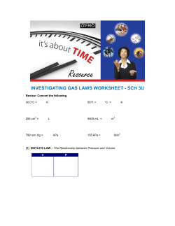 INVESTIGATING GAS LAWS WORKSHEET
