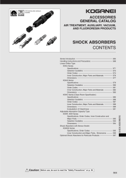 SHOCK ABSORBERS CONTENTS