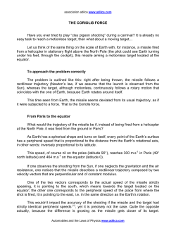 the coriolis force - ASSOCIATION ADILCA