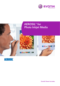 AEROSIL&reg; for Photo Inkjet Media