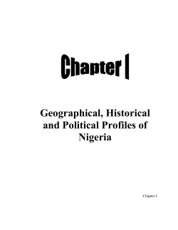 Geographical, Historical and Political Profiles of Nigeria