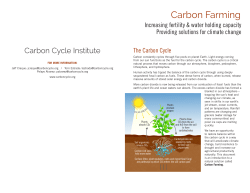 Carbon Farming - Carbon Cycle Institute