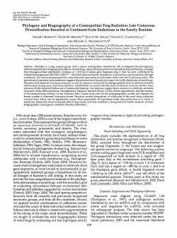 Phylogeny and Biogeography of a Cosmopolitan Frog Radiation