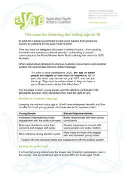 The case for lowering the voting age to 16