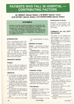 patients who fall in hospital &mdash; contributing factors