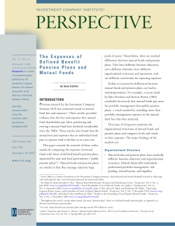 The Expenses of Defined Benefit Pension Plans and Mutual Funds