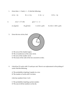 Pre-Algebra Team - The James S. Rickards Fall Invitational