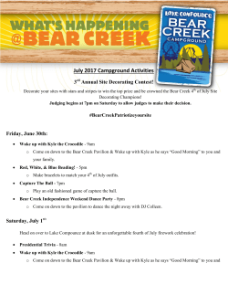 July 2017 Campground Activities