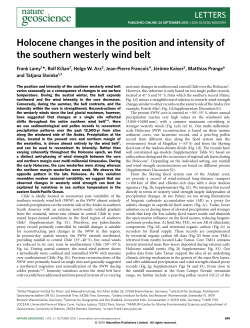 Holocene changes in the position and intensity of the southern
