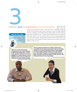 Ethics and Corporate Responsibility