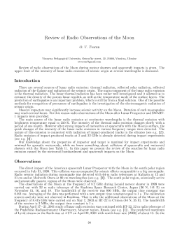 Review of Radio Observations of the Moon Introduction