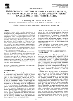 hydrological systems beyond a nature reserve, the major problem in