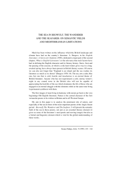 the sea in beowulf, the wanderer and the seafarer: on semantic