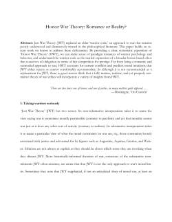 Honor War Theory: Romance or Reality?