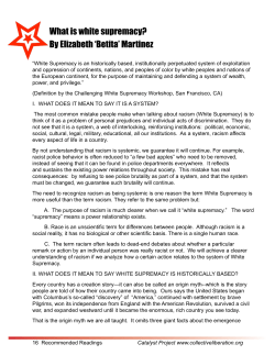 What is white supremacy? By Elizabeth `Betita