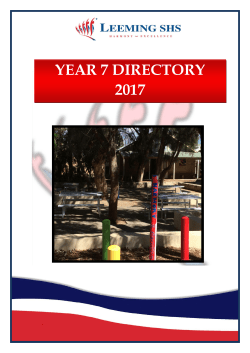 2017 Yr 7 Directory - Leeming Senior High School
