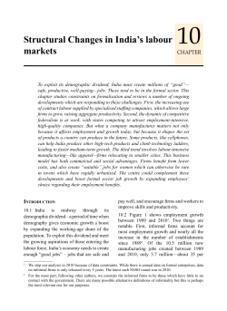 Structural Changes in India`s labour markets
